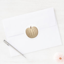 Gold Imitats Foil Pumpkin Fall Umschlag Aufkleber