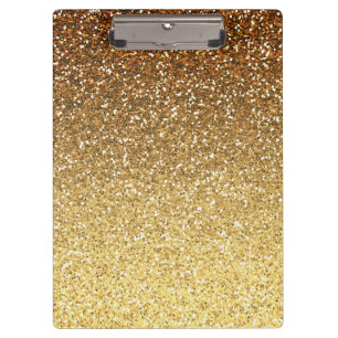 Gold Imitats Glitzer Ombre Klemmbrett