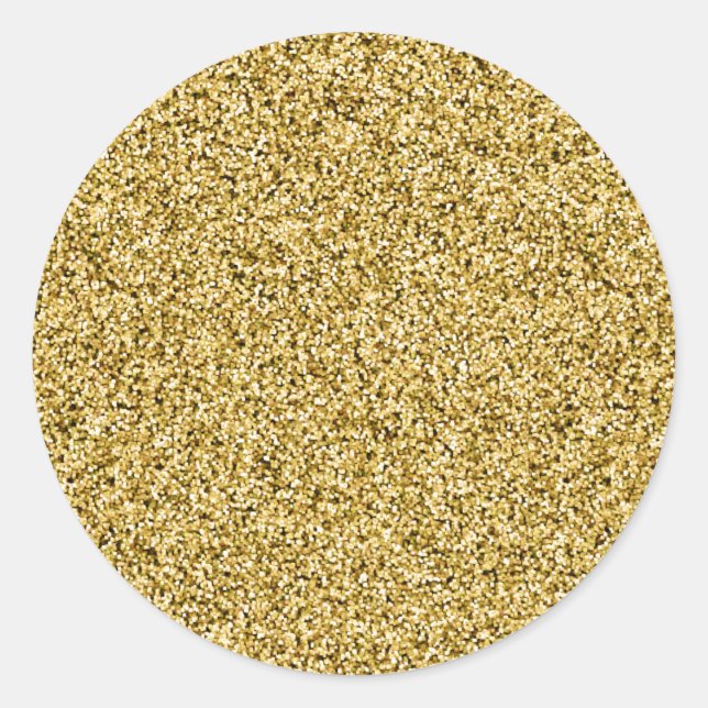 Gold Imitats Glitzer Umschlag Aufkleber (Vorderseite)