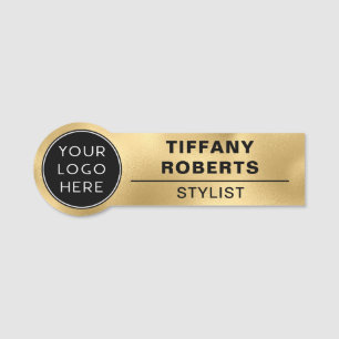 Gold Imitats Logo-Mitarbeiter von Metallic Company Namensschild