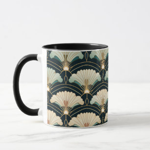 Gold in Gemusterten Japanisch-inspiriert Tasse
