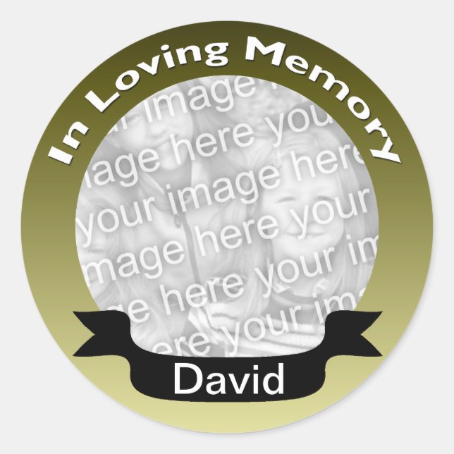 Gold in Love Memory Foto Sticker (Vorderseite)