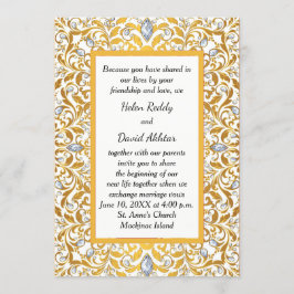 Gold Indian Hindu Hochzeitseinladung Einladung