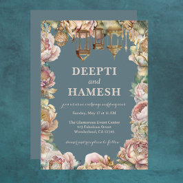 Gold Indian Mehndi Arabian Nights Pastel Einladung