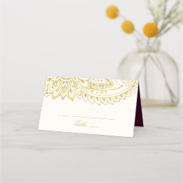 Gold Indian Paisley Wedding Platzkarte