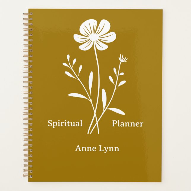 Gold Individuelle Name Spiritual Planer (Vorderseite)