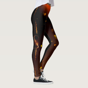 Gold Infinity brillant noir Leggings