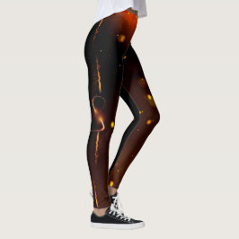 Gold Infinity funkelnde schwarze Leggings