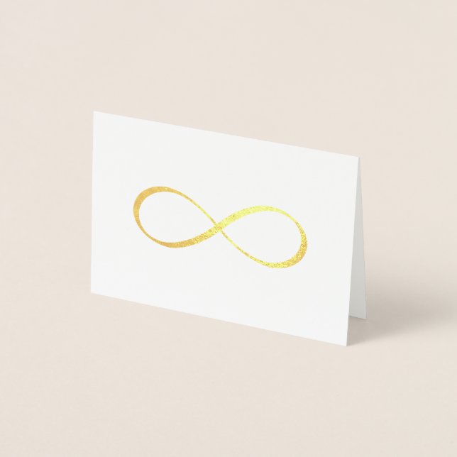 Gold Infinity Symbol Kalligraphie Vielen Dank Folienkarte (Vorderseite)