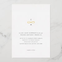 Gold Infinity Symbol Minimal Chic Foil Einladung