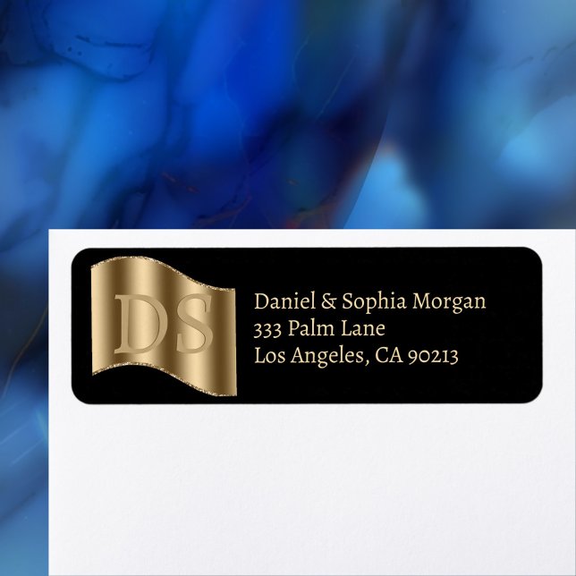 Gold-Initials, Coupons-Namen, Adresse (Von Creator hochgeladen)