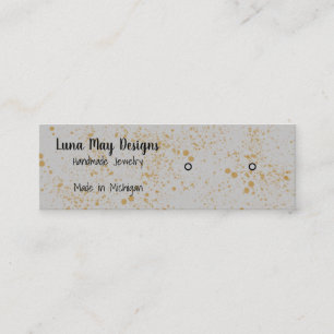Gold Ink SplatterJuwelier Display Business Card Mini Visitenkarte