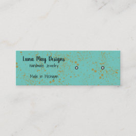 Gold Ink Spritzer Schmuck Display Business Card Mini Visitenkarte