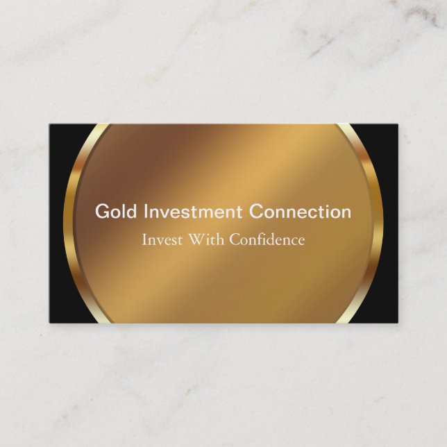 Gold-Investitions-Visitenkarten Visitenkarte (Vorderseite)