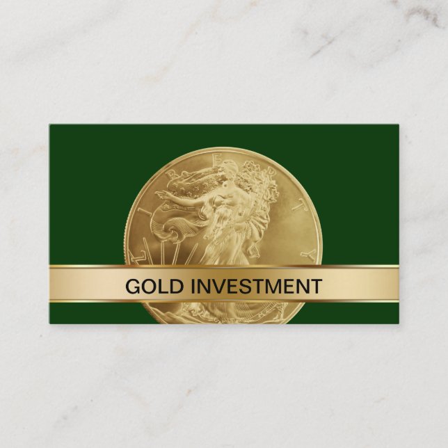 Gold-Investitions-Visitenkarten Visitenkarte (Vorderseite)