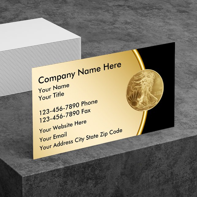 Gold Investment Business Cards Visitenkarte (Von Creator hochgeladen)
