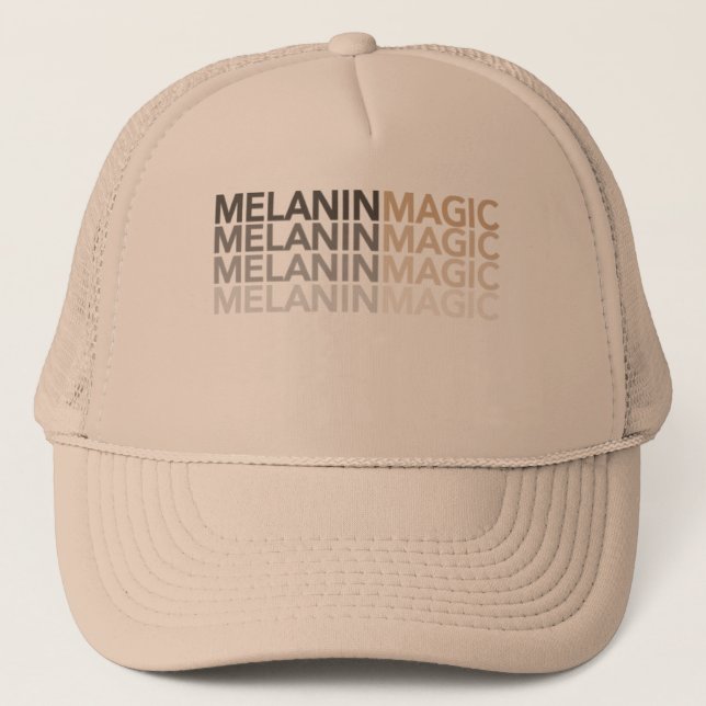 Gold ist schönes Melanin-Magie-Chic Truckerkappe (Vorderseite)