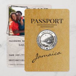 Gold Jamaica Passport Save the Date