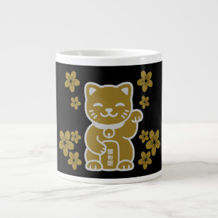 Gold Japanisch Maneki-neko Jumbo-Tasse