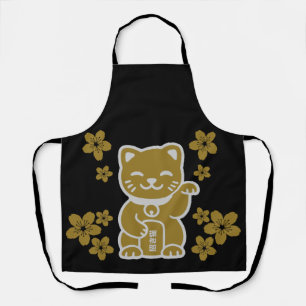 Gold Japanisch Maneki-neko Schürze