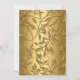 Gold Jewel Leaf 50 Fabulous Birthday Black Einladung (Rückseite)