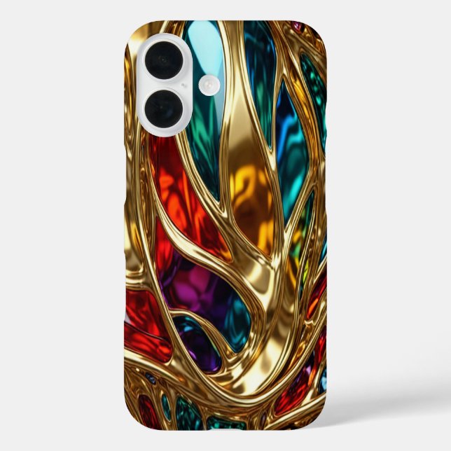 Gold & Jewels #35 - iPhone 16 Hüllen (Rückseite)