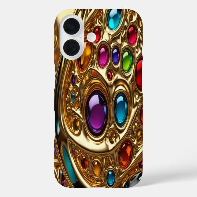 Gold & Jewels #53 - iPhone 16 Hüllen (Rückseite)