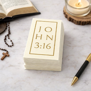 GOLD Johannes 3,16 Gospel-Traktat Visitenkarte