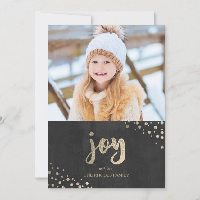 Gold Joy Carte photo de vacances (Devant)