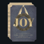 Gold JOY Wreath Chalkboard Weihnachtskonzert Einladung<br><div class="desc">Dieses moderne und schlichte Weihnachtskonzert / Urlaubssortiment / Weihnachtspiano-Auftritt / Feiertagsmusikkonzert Einladung mit dem Wort "JOY" in den Imitaten Goldfolie auf einem Elfenbeinboden mit Blattwerk / Grünkranz mit Goldsatin-Band. Auf der Rückseite befindet sich ein goldenes Imitat mit Noten/Noten-Noten. Personalisieren Sie es für Ihre Bedürfnisse. In meinem Geschäft finden Sie passende...</div>