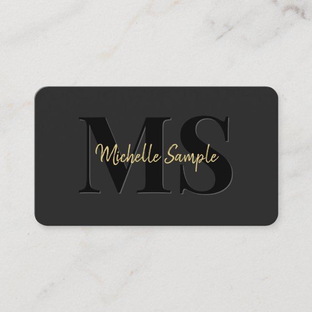 Gold-Kalligraphischer Name QR-Code Skript Luxe Visitenkarte (Vorderseite)