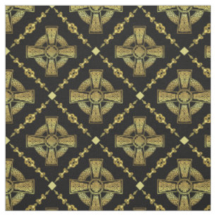 Gold keltisches Kreuz/geflochtenes Gewebe aus Knot Stoff
