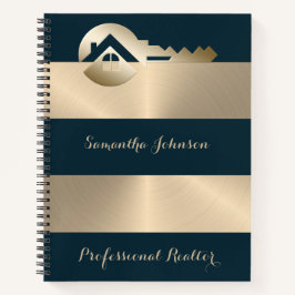 Gold Key Blue Spruce Realtor Business Notebook Notizbuch