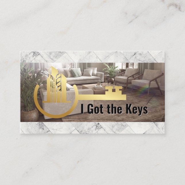 Gold Key Kommerziell Real Anwesen | Innenseite Visitenkarte (Vorderseite)
