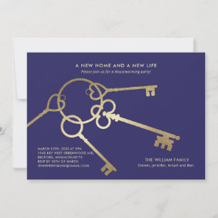 Gold Key Neue Heimat Haus-Einweihungseinladung Einladung