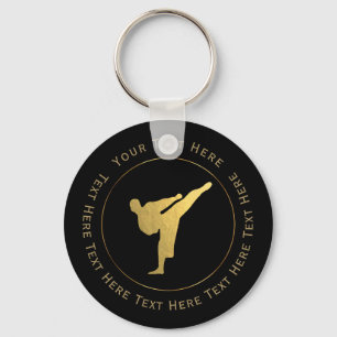 Gold Kickboxing - Karate Keychain Schlüsselanhänger