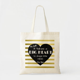 Gold Kinderzimmer Vielen Dank Lehrer Bag BIG HEART Tragetasche