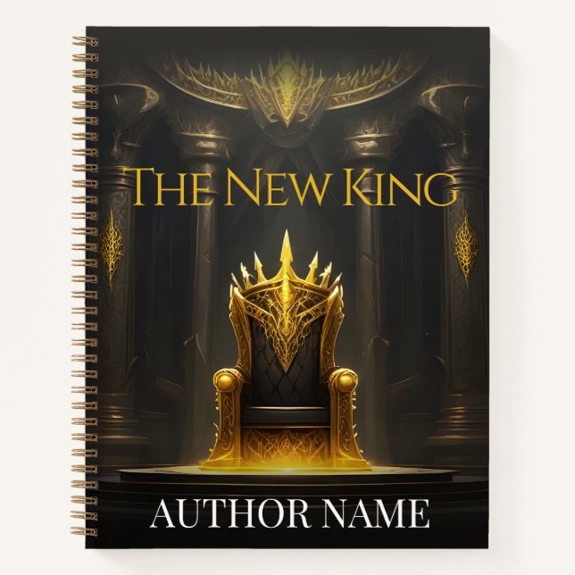 Gold King Throne Book Cover Inspiration Notebook Notizbuch (Vorderseite)