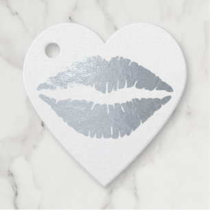 Gold Kiss Lips Foil Gefälliges Tags