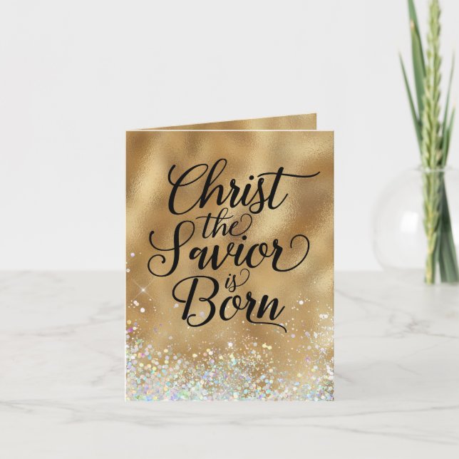 Gold KJV Scripting Christlich Weihnachten (Vorderseite)