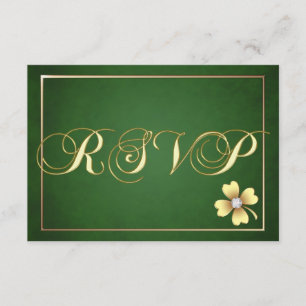 Gold Kleeblatt Celtic St Patrick's Day UAwg RSVP Karte