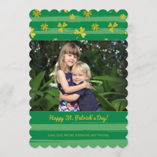 Gold Kleeblatts Foto St. Patrick's Day Card Karte