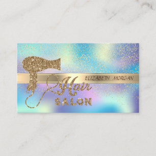 Gold Konfetti, Holografisch, Glitter Haarspray Visitenkarte