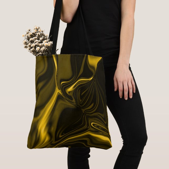 Gold Kurven oder Wellen, tiefgelb oder dunkel... Tasche (Von Nahem)