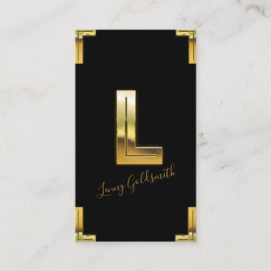 Gold L Anfangs- und Grenzwertkarte Visitenkarte