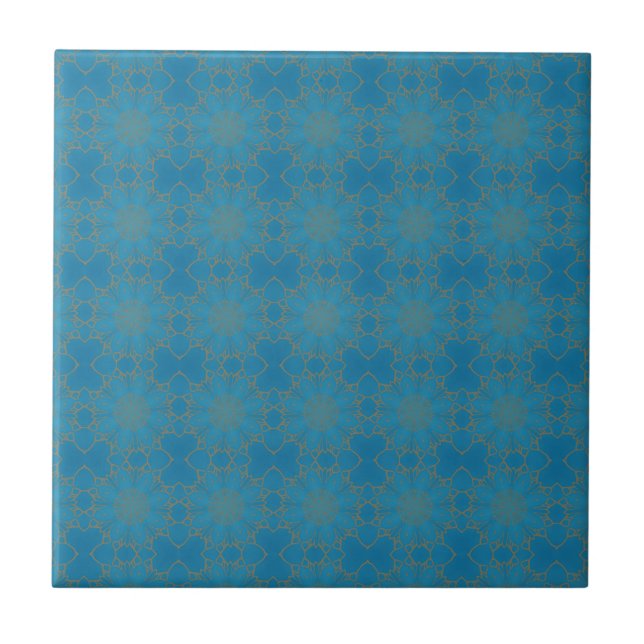 Gold Lace auf Blue Fliese (Vorderseite)