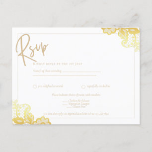 GOLD LACE Budget All-in1 Wedding IINVITE UAWG Postkarte