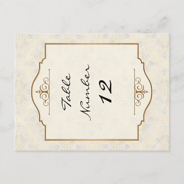 Gold & Lace Classic Formal Élégant Invitation de m (Devant)