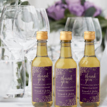 Gold Lace on Plum Lila Wedding Danke Mini