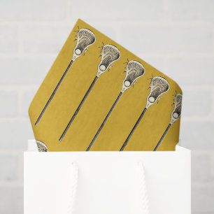 Gold Lacrosse Sportartikel Seidenpapier